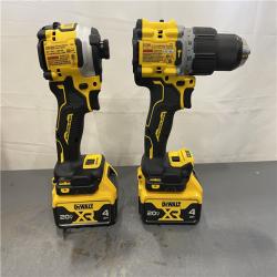 AS-IS - DEWALT 20V MAX XR Hammer Drill and ATOMIC Impact Driver 2 Tool Cordless Combo Kit