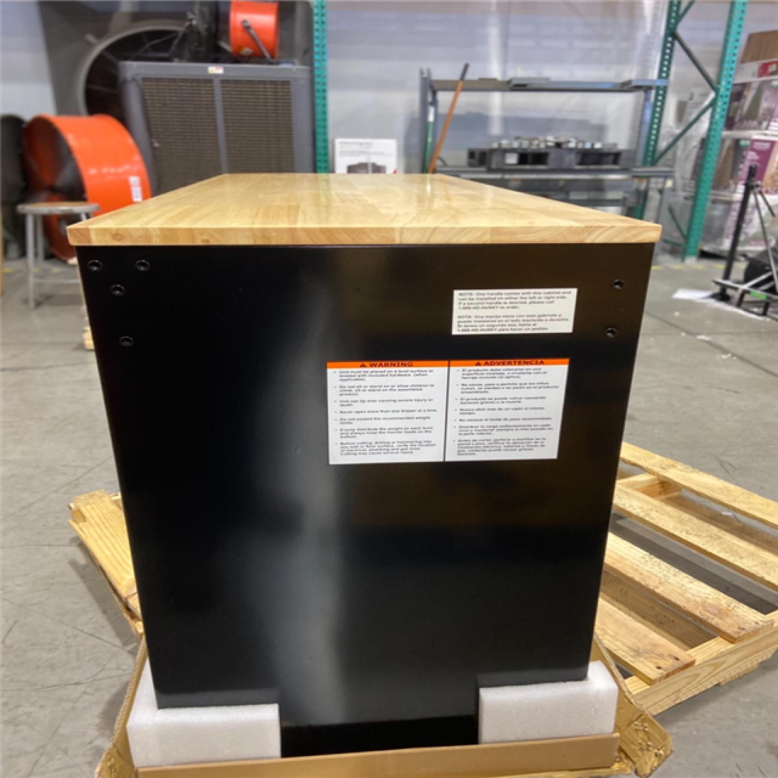 DALLAS LOCATION - Husky Tool Storage 46 in. W x 18 in. D 9-Drawer Mobile Workbench Cabinet in Gloss Black