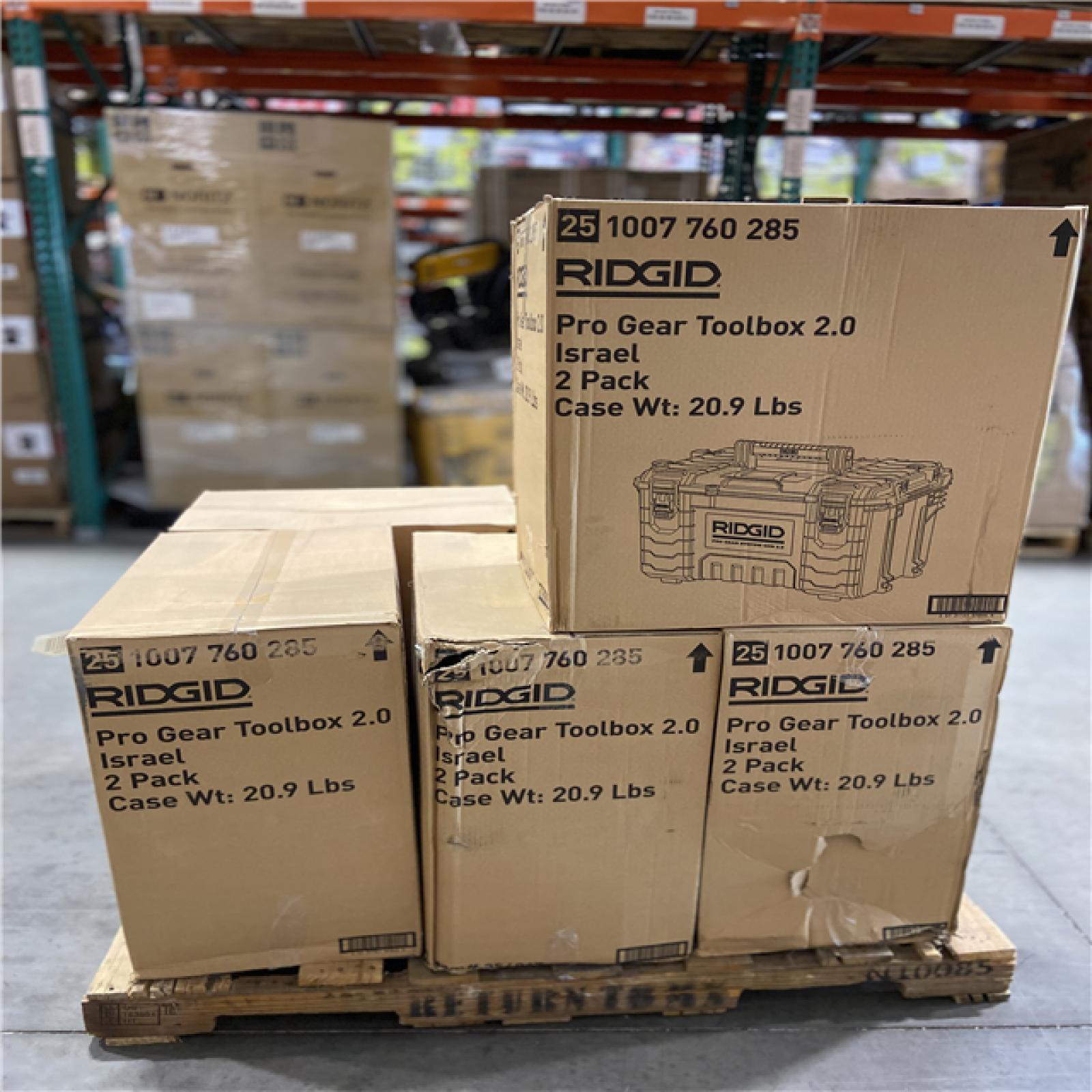 DALLAS LOCATION - RIDGID Pro Gear System Gen 2.0 Stackable Durable 2 Pack - (6 UNITS)