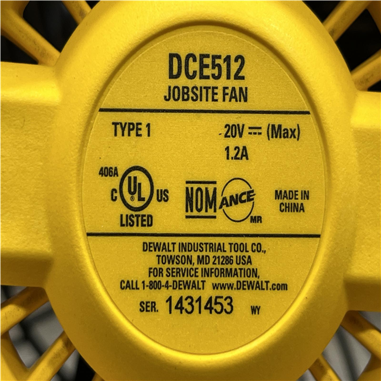 AS-IS DEWALT 20V MAX Jobsite Fan (Tool Only)