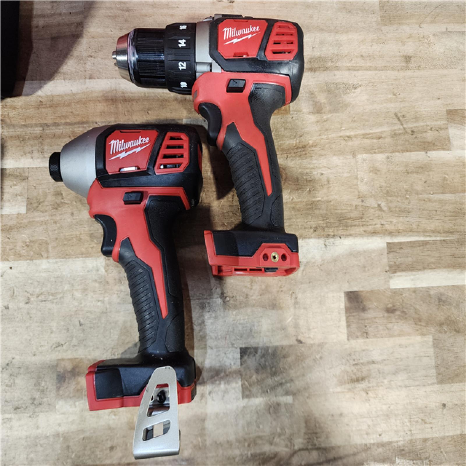 HOUSTON LOCATION - AS-IS Milwaukee 18V Lithium-Ion Cordless Drill Driver/Impact Driver Combo Kit