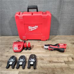 HOUSTON LOCATION - AS-IS (APPEARS LIKE NEW) M12 12-Volt Lithium-Ion Force Logic Cordless Press Tool Kit (3 Jaws Included) with Two 1.5 Ah Battery and Hard Case