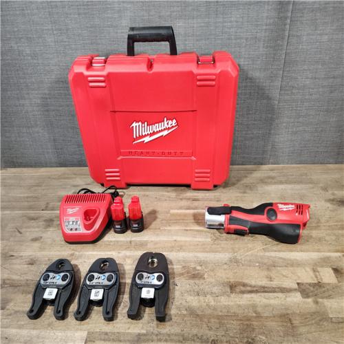 HOUSTON LOCATION - AS-IS (APPEARS LIKE NEW) M12 12-Volt Lithium-Ion Force Logic Cordless Press Tool Kit (3 Jaws Included) with Two 1.5 Ah Battery and Hard Case