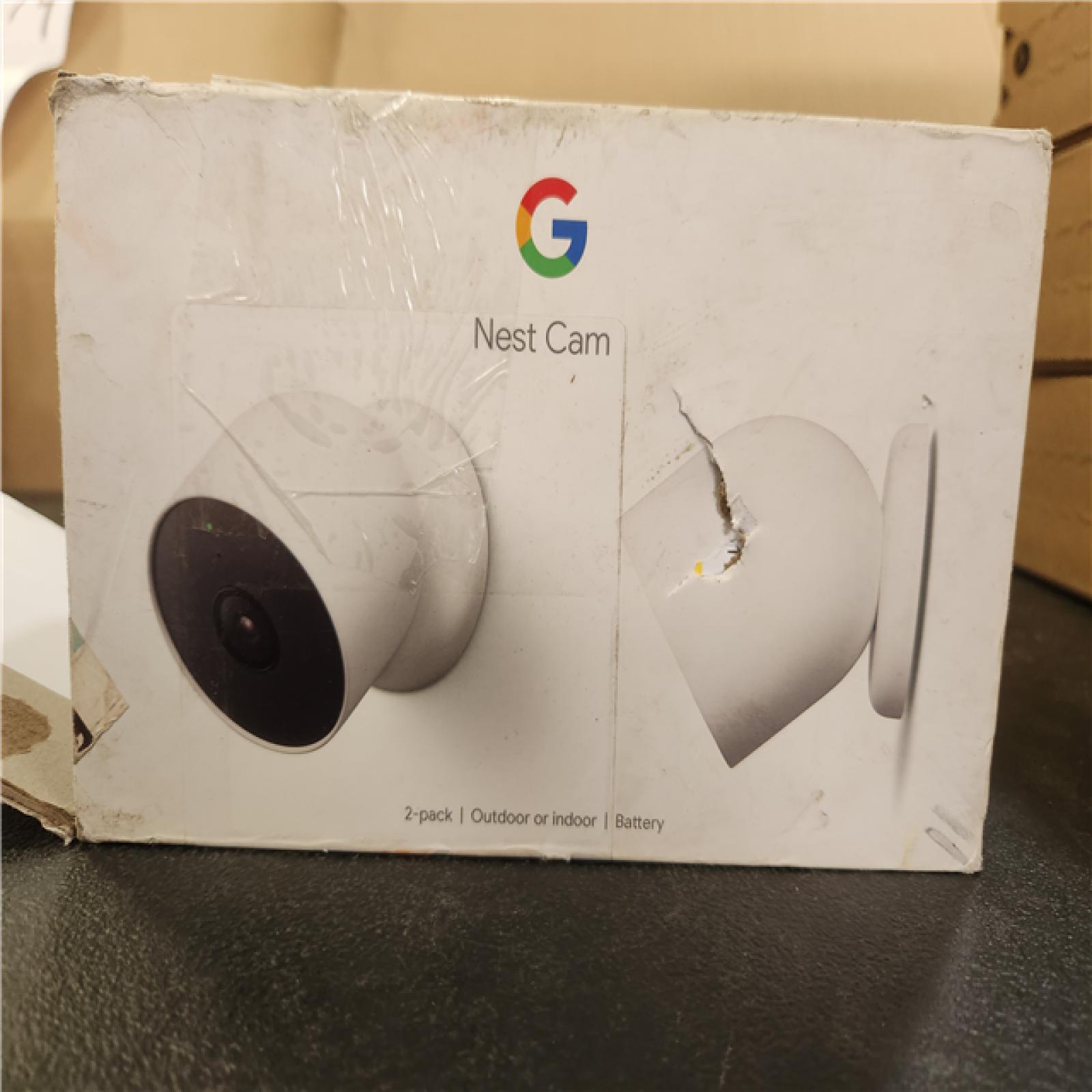 Phoenix AS-IS Google Nest Indoor/Outdoor Wireless Smart Security Camera (Battery) 2-Pack