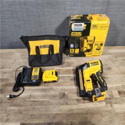 HOUSTON LOCATION - AS-IS DEWALT ATOMIC 20V MAX Lithium Ion Cordless 23 Gauge Pin Nailer Kit with 2.0Ah Battery and Charger