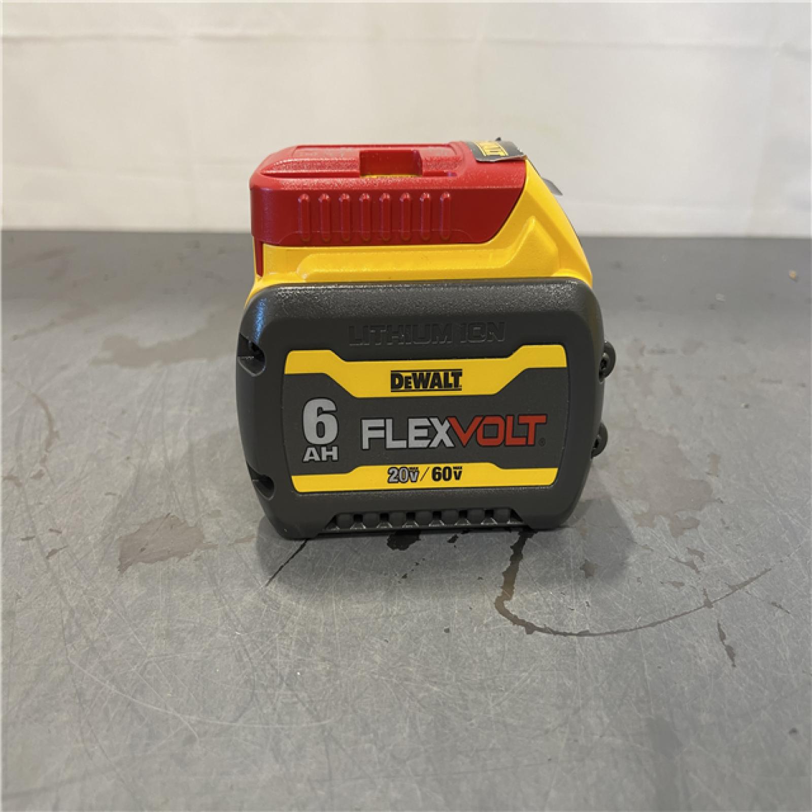 AS-IS - DEWALT FLEXVOLT 20V/60V MAX Lithium-Ion 6.0Ah Battery Pack with 6 Amp Output Charger