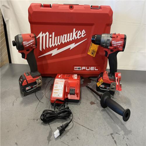 AS-IS - MILWAUKEE FUEL 18V Lithium-Ion Brushless Cordless Hammer Drill and Impact Driver Combo Kit
