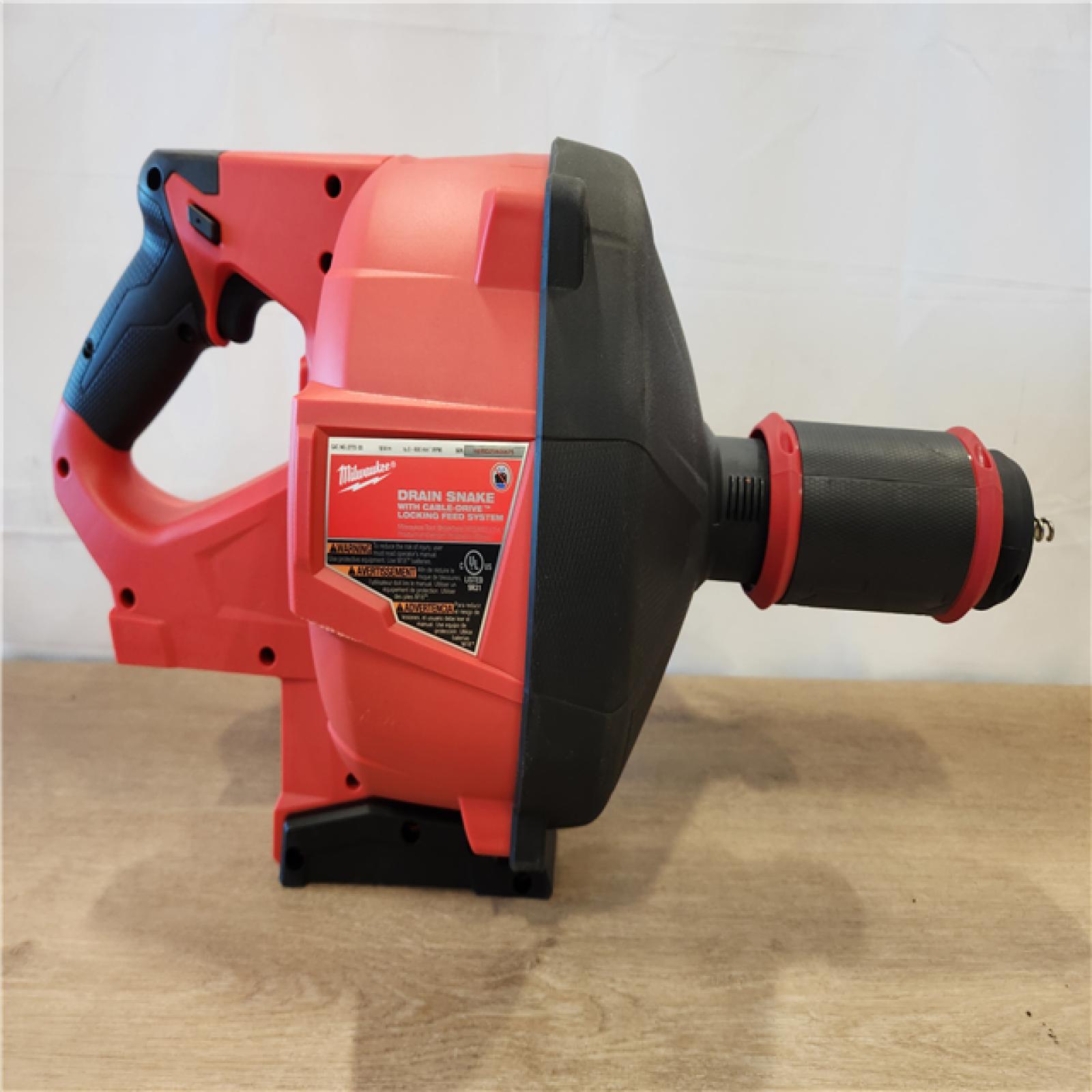 AS-IS- Milwaukee FUEL 18-Volt Lithium-Iron Cordless Plumbing Drain Snake Auger Kit