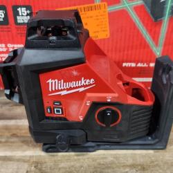 HOUSTON LOCATION - AS-IS Milwaukee-3632-21 M12 Green Beam Laser 360° 3-Plane Kit