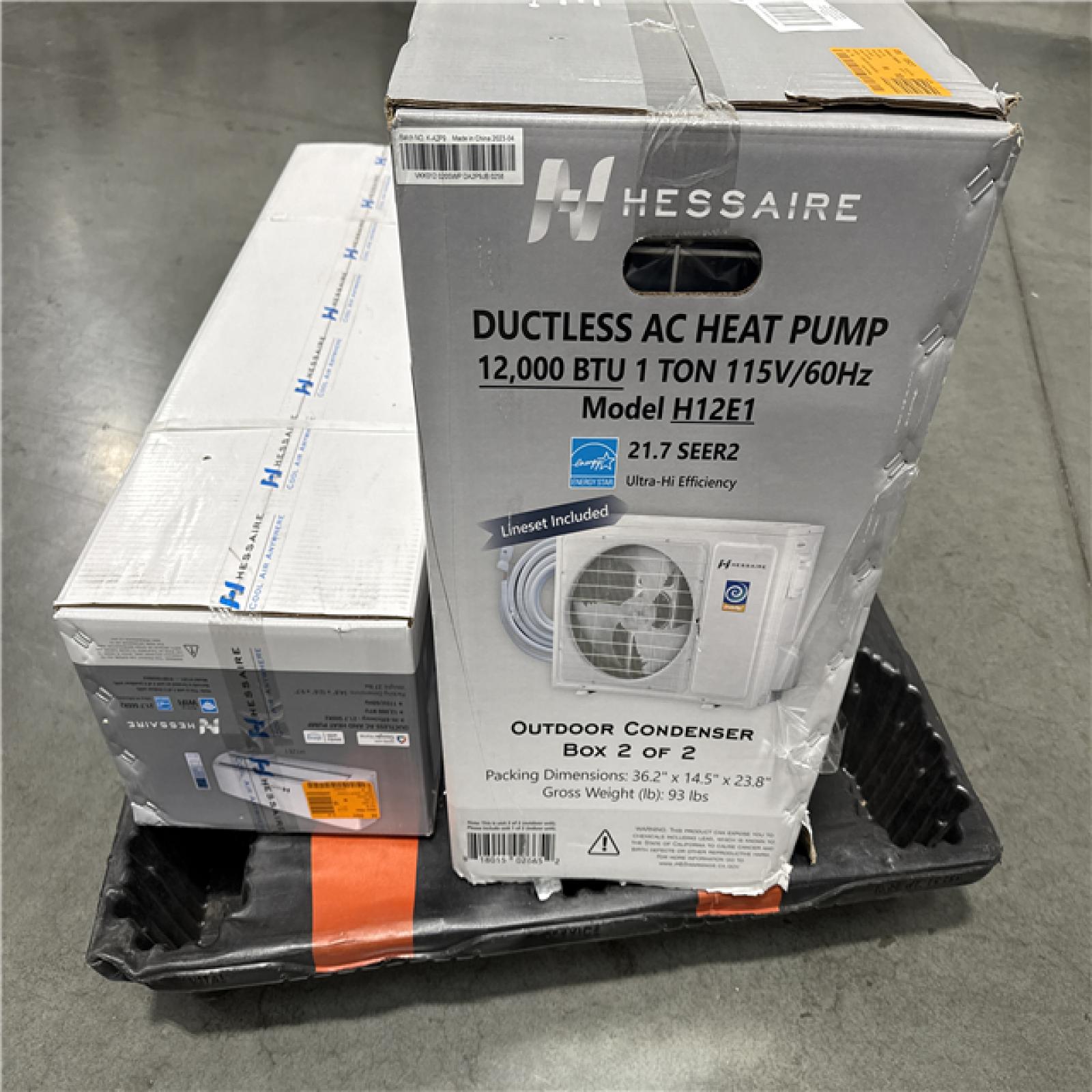 California AS-IS Hessaire Ductless AC Heat Pump (Damaged Boxes)