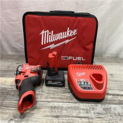 AS-IS Milwaukee FUEL 12V Li-Ion Brushless Cordless Stubby 3/8 in. Impact Wrench Kit