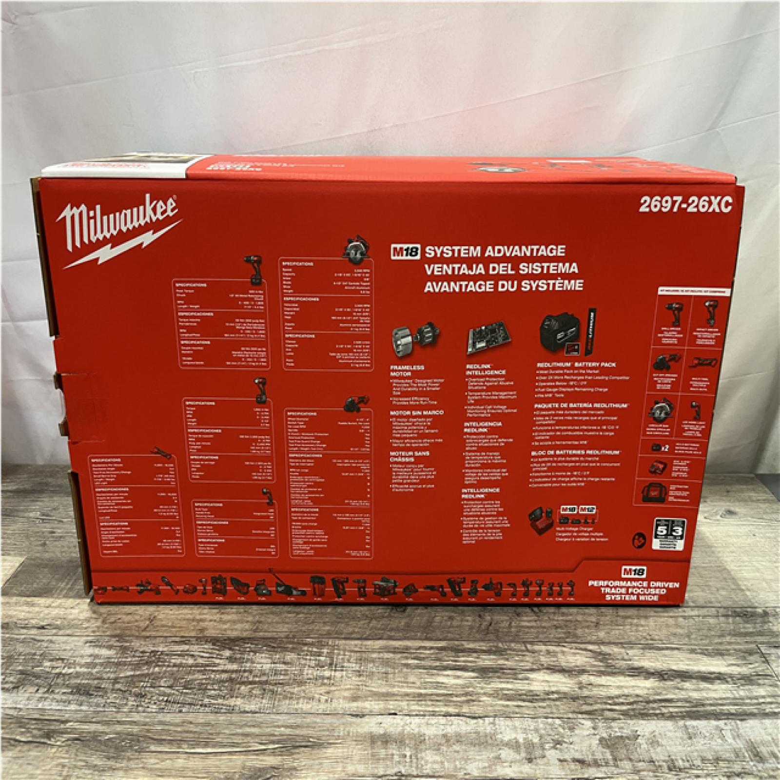 NEW - Milwaukee 18-Volt Lithium-Ion Cordless (6-Tool) Combo Kit