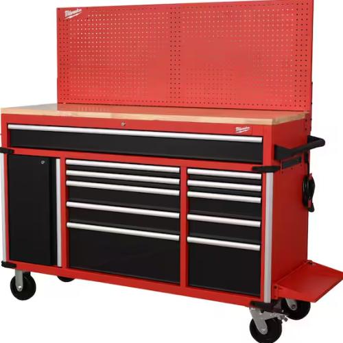 DALLAS LOCATION- AS-IS MILWAUKEE High Capacity 61 in. W x 22.1 in D 11-Drawer Mobile Workbench