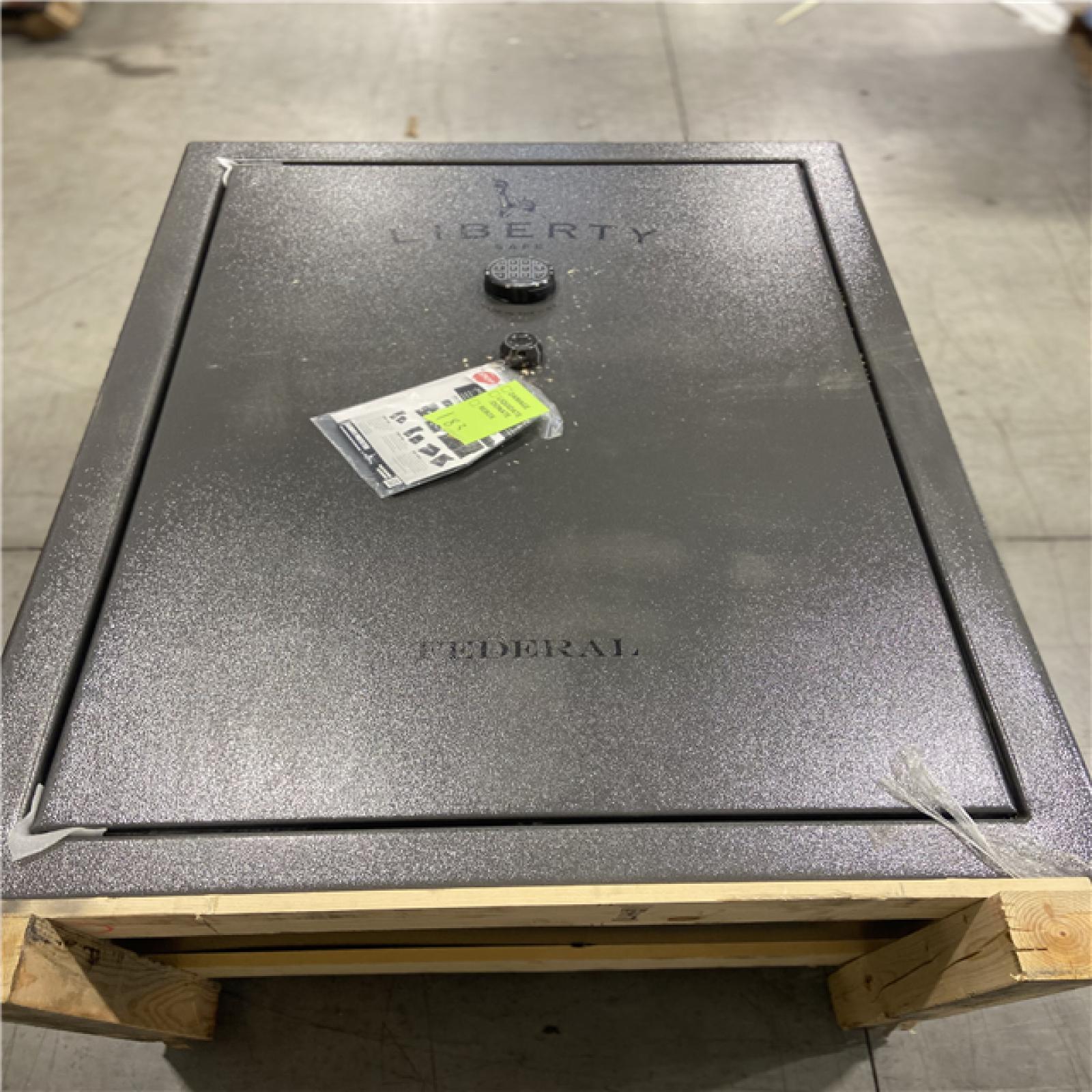 DALLAS LOCATION -LIBERTY SAFE Federal 48-Gun 75-Min fire rating EMP E-Lock  60.5 in. H x 42 in. W x 22 in. D  Gray Marble Gun Safe