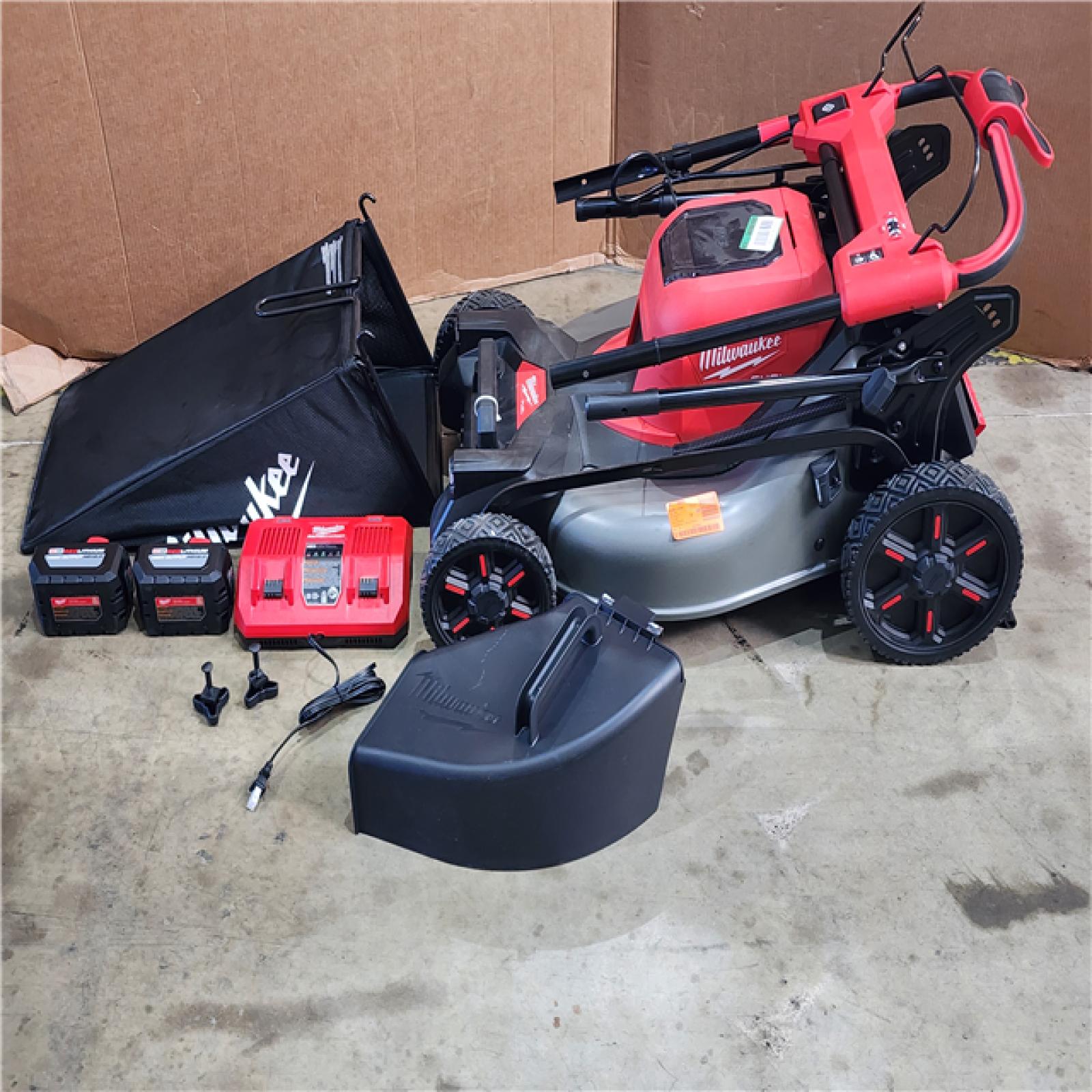 HOUSTON LOCATION - AS-IS M18 FUEL Brushless Cordless 21 in. Walk Behind Dual Battery Self-Propelled Mower W/(2) 12.0Ah Battery and Rapid Charger