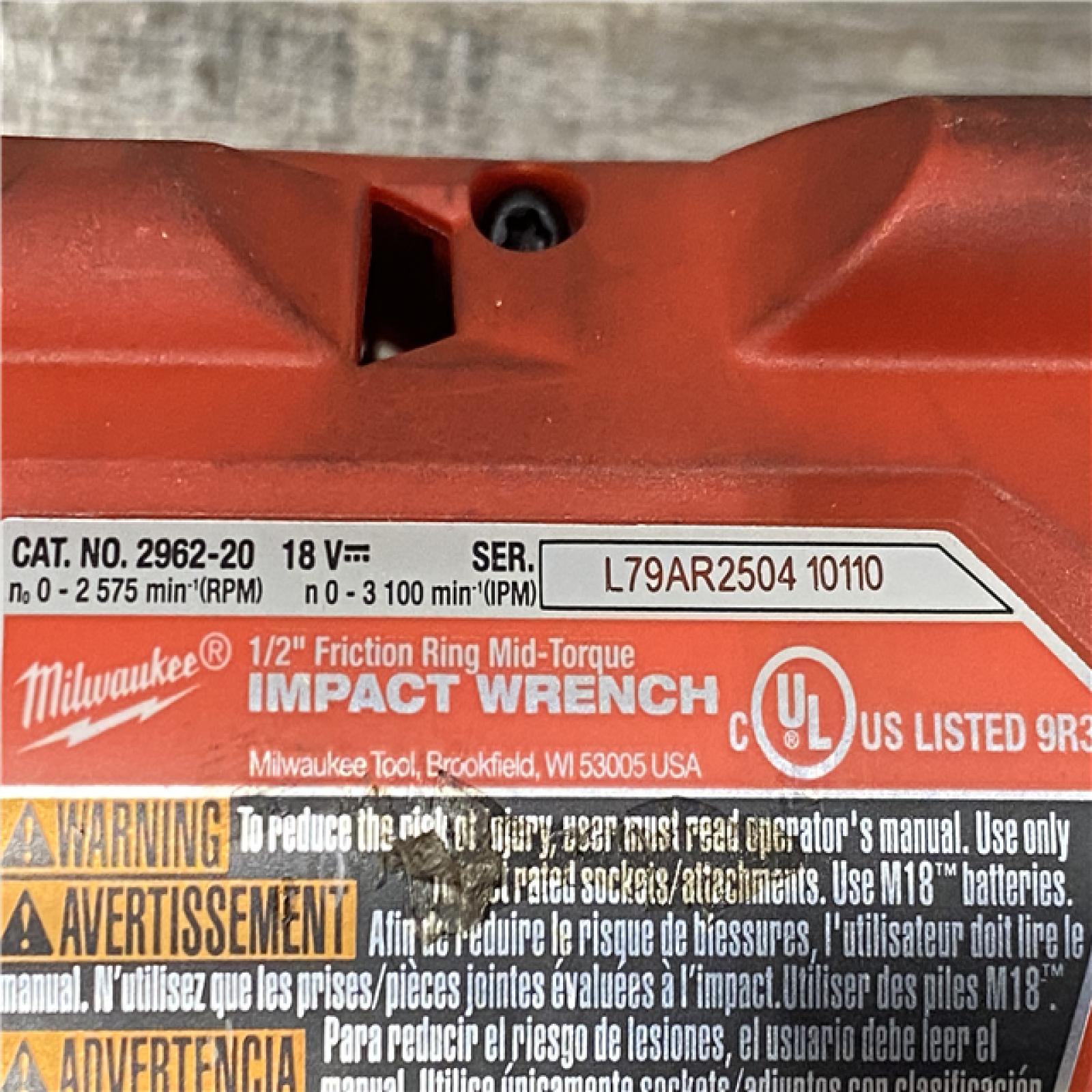 AS-IS Milwaukee FUEL Gen-2 18V Lithium-Ion Brushless Cordless Mid Torque 1/2 in. Impact Wrench w/Friction Ring (Tool-Only)
