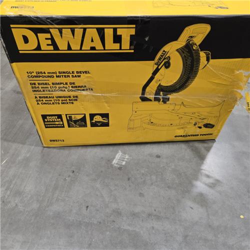 AS-IS DEWALT 15 Amp Corded 10 in. Compound Single Bevel Miter Saw