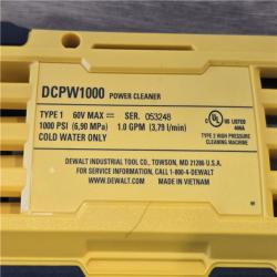 AS-IS DEWALT FLEXVOLT 60V MAX 1000 PSI 1.0 GPM Cold Water Cordless Power Cleaner (Tool Only)