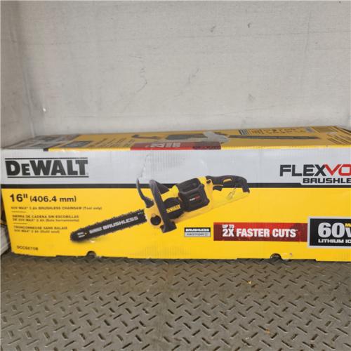 Houston Location - As-Is DEWALT DCCS670B FLEXVOLT 60V MAX Brushless Cordless Chainsaw (Tool Only) - Appears IN Good Condition