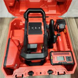 AS-IS- M18 2000 Ft. Red Exterior Rotary Laser Level Kit with Receiver and Receiver Clamp