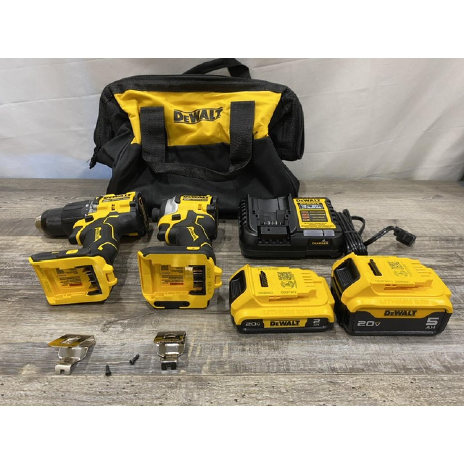 AS-IS DEWALT ATOMIC 20V MAX Lithium-Ion Cordless 2-Tool Combo Kit