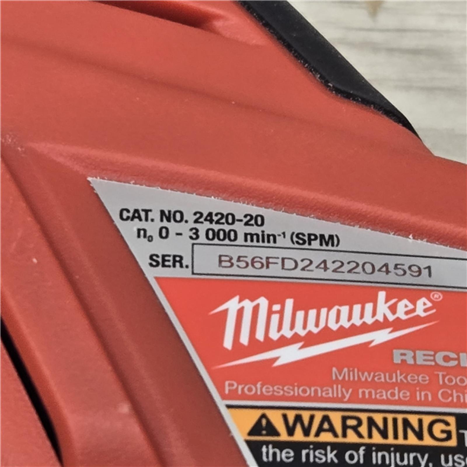AS-IS Milwaukee 2420-21 12V 1.5Ah Cordless Straight Handle Reciprocating Saw Kit