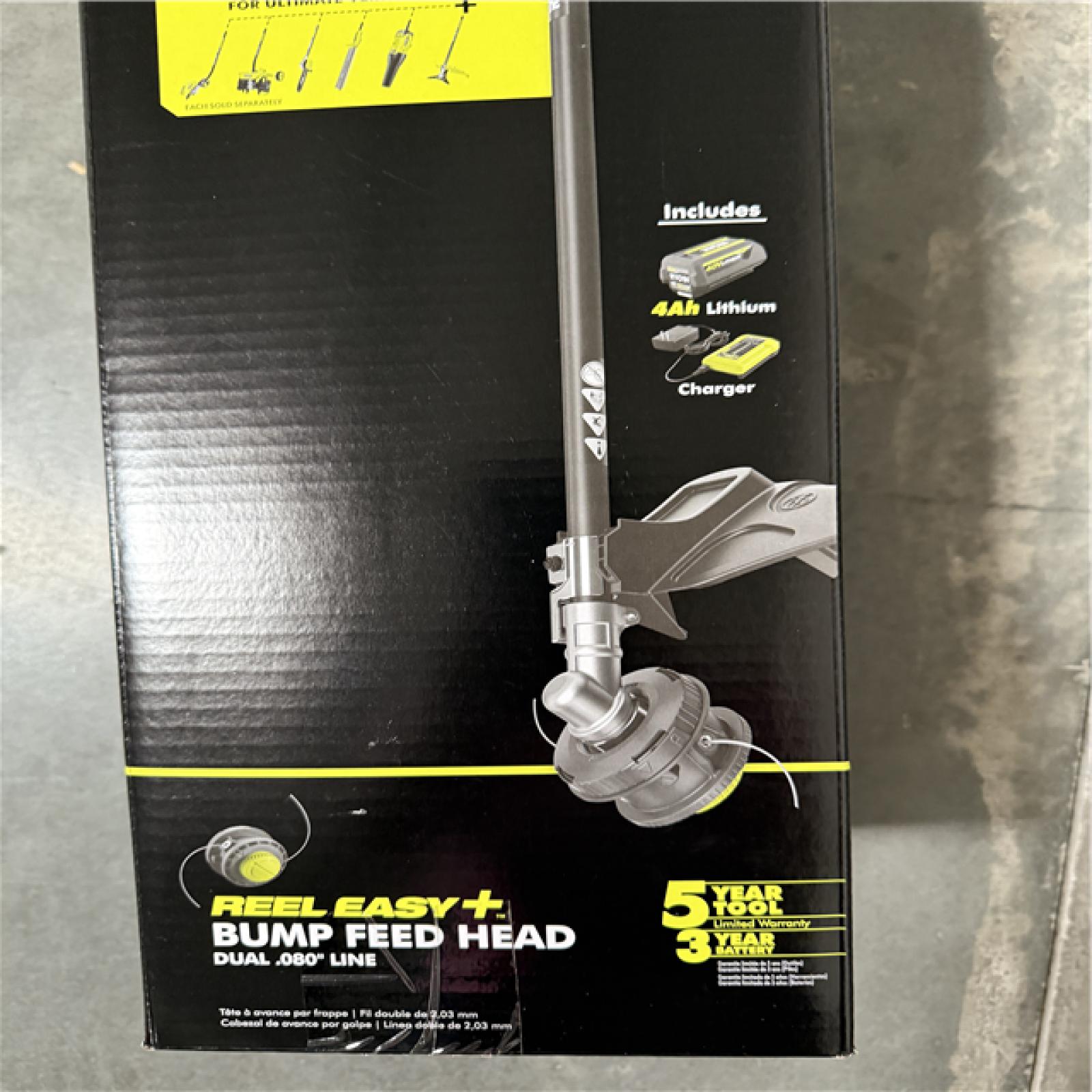California NEW Sealed Box Ryobi 15 40V Attachment Capable String Trimmer Kit, Includes (1) Battery & Charger