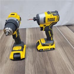AS-IS DEWALT ATOMIC 20-Volt MAX Lithium-Ion Cordless Combo Kit (2-Tool) with (2) 2.0Ah Batteries, Charger and Bag