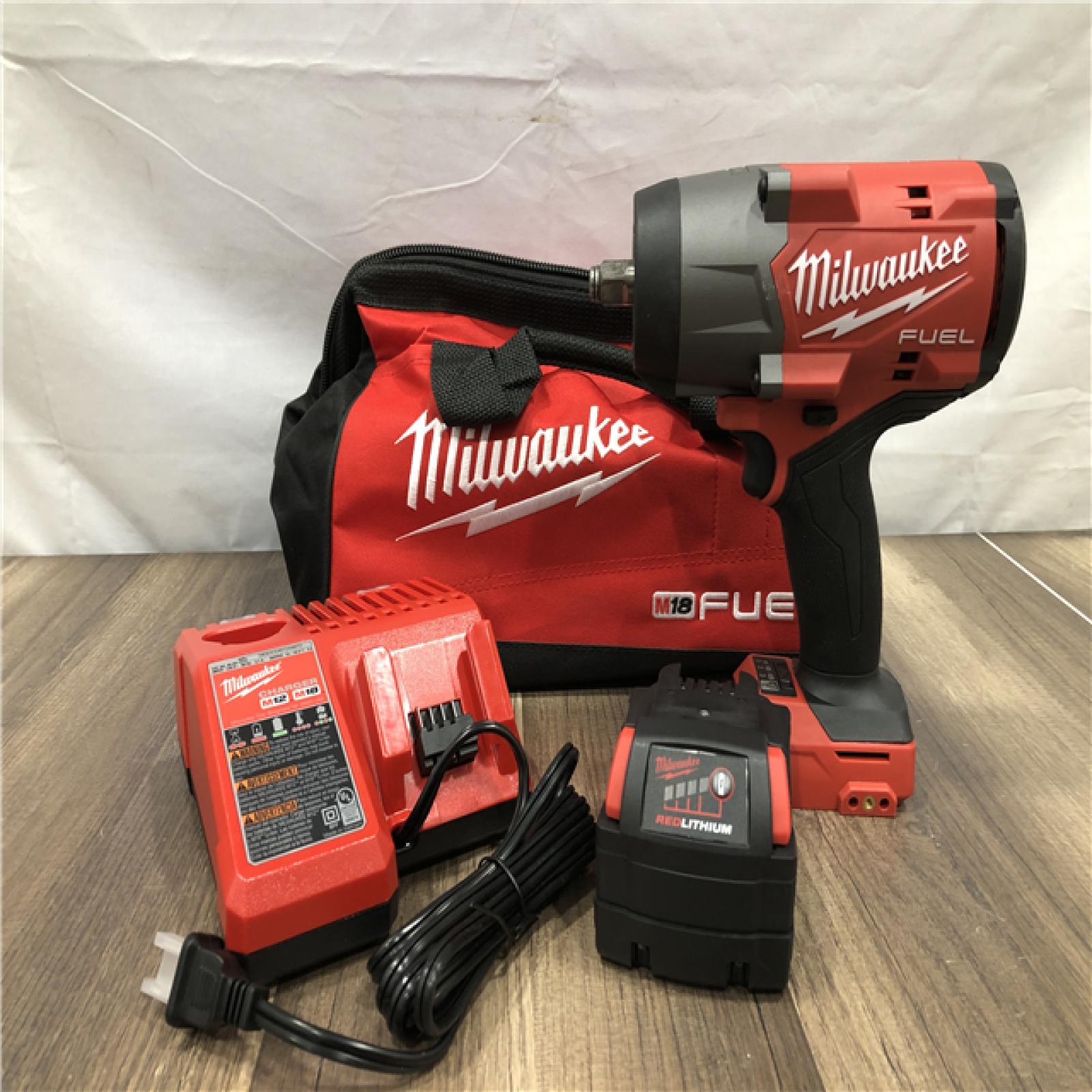 AS-IS Milwaukee FUEL 18V Lithium-Ion Brushless Cordless 1/2 in. Impact Wrench w/Friction Ring Kit