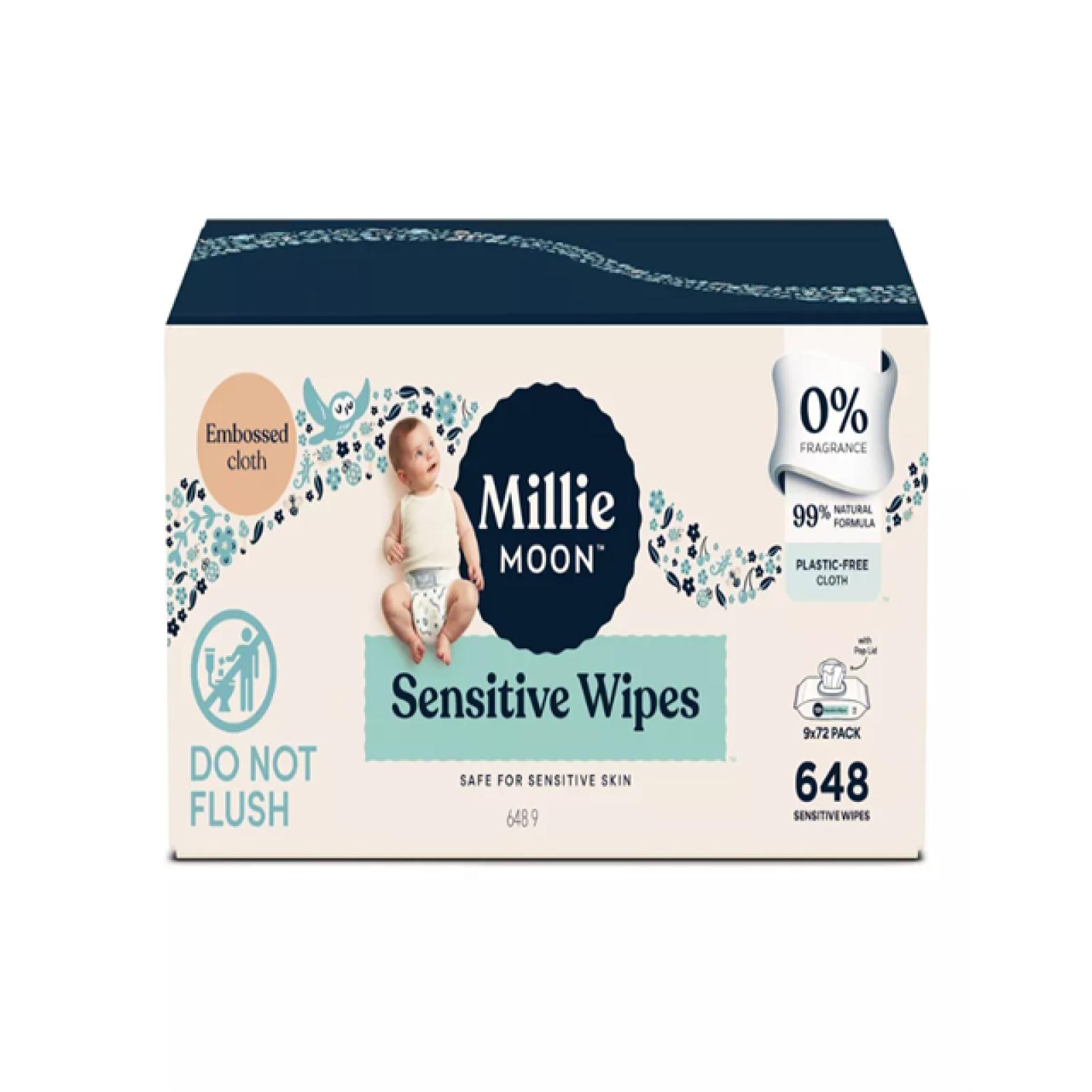 DALLAS LOCATION- Millie Moon Sensitive Wipes PALLET-(51 CASES)