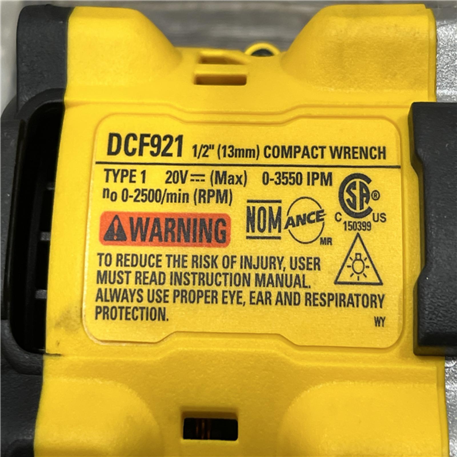 AS-IS DEWALT ATOMIC 20V MAX Cordless Brushless 1/2 in. Variable Speed Impact Wrench (Tool Only)