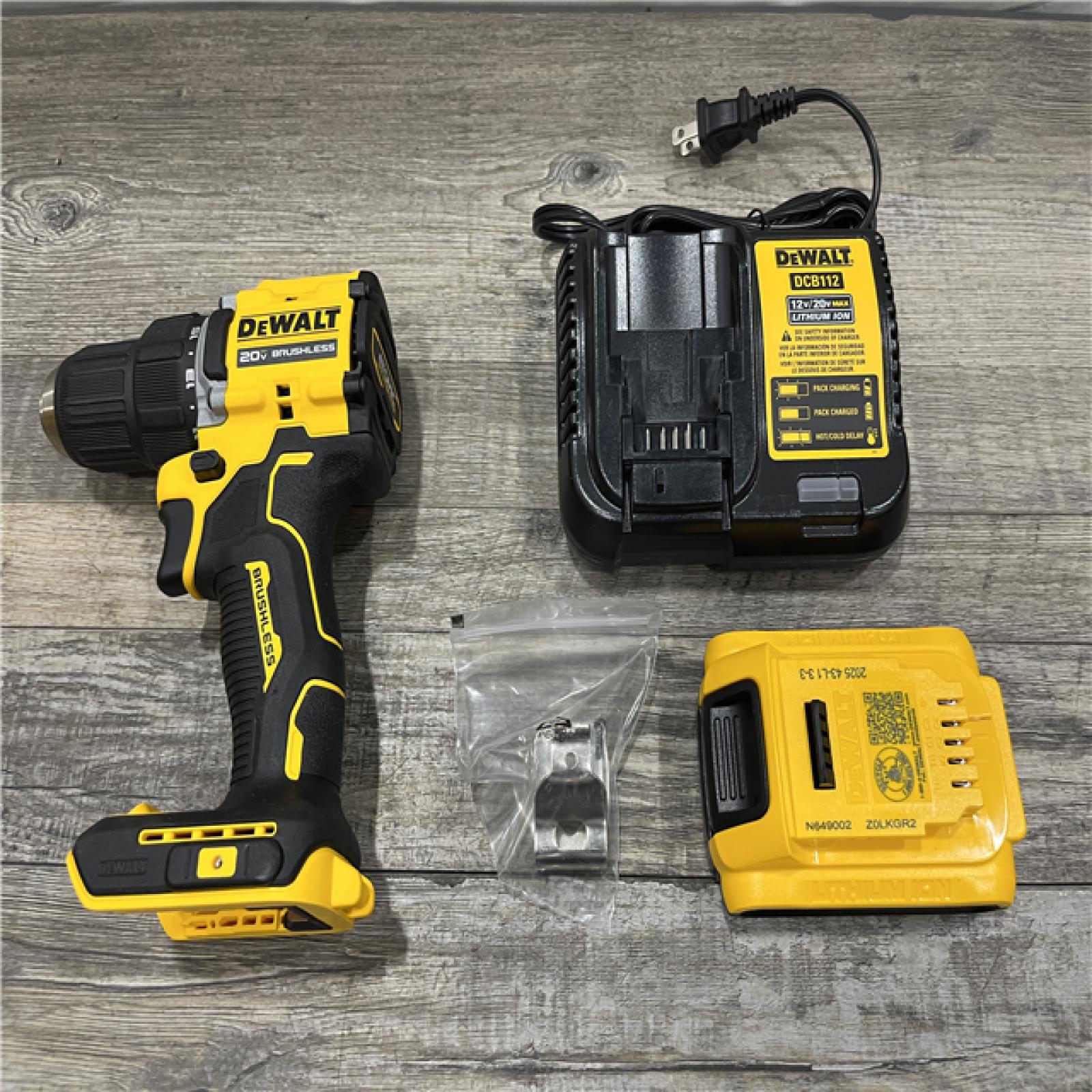 AS-IS DEWALT Atomic 20V Lithium-Ion Cordless Compact 1/2 in. Drill/Driver Kit