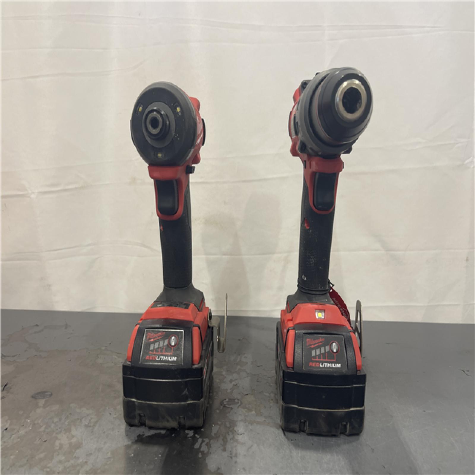 AS-IS- MILWAUKEE FUEL 18V Lithium-Ion Brushless Cordless Hammer Drill and Impact Driver Combo Kit