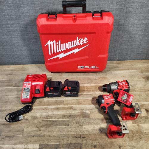 HOUSTON LOCATION - AS-IS MILWAUKEE FUEL 18V Lithium-Ion Brushless Cordless Hammer Drill and Impact Driver Combo Kit
