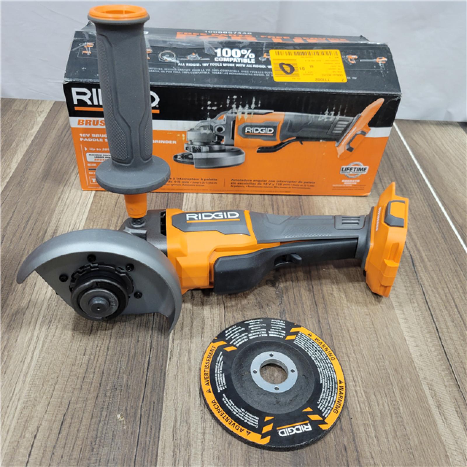 GOOD RIDGID 18V Brushless 4-1/2 in. Angle Grinder (Tool Only)