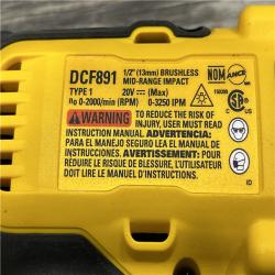 AS-IS DEWALT 20V MAX XR Cordless 1/2 in. Impact Wrench (Tool Only)