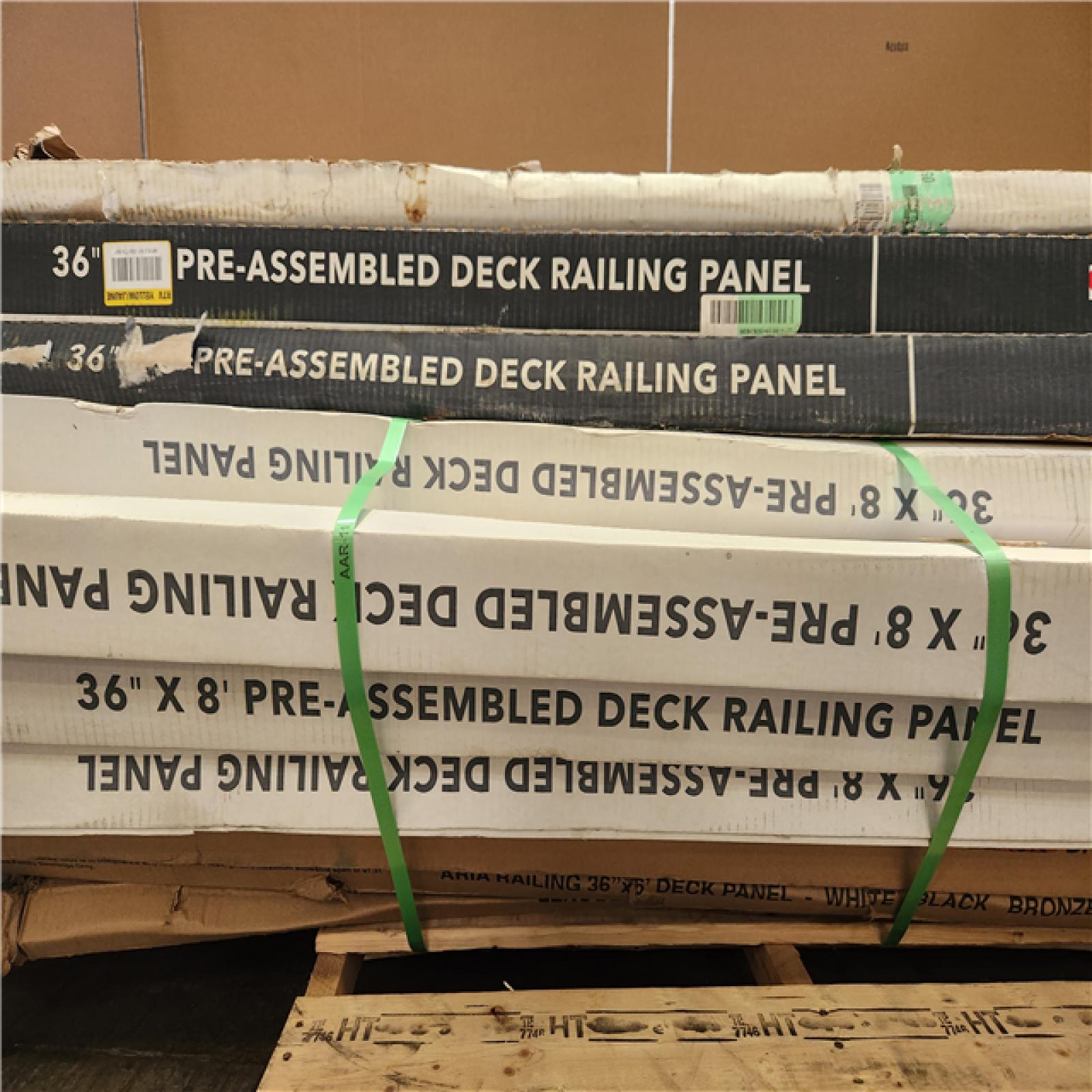 Phoenix Mixed Aria Railing Aluminum Preassembled Deck Railing - Black Pallet of 11