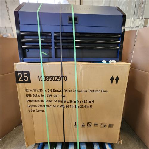 Phoenix NEW Husky Heavy-Duty 52 in. W 15-Drawer Matte Blue Steel Rolling Tool Chest Combo