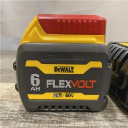 AS-IS DEWALT FLEXVOLT 20V/60V MAX Lithium-Ion 6.0Ah Battery Pack with 6 Amp Output Charger