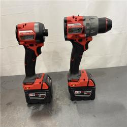 AS-IS - Milwaukee M18 FUEL 18V Lithium-Ion Brushless Cordless Hammer Drill and Impact Driver Combo Kit (2-Tool) with 2 Batteries