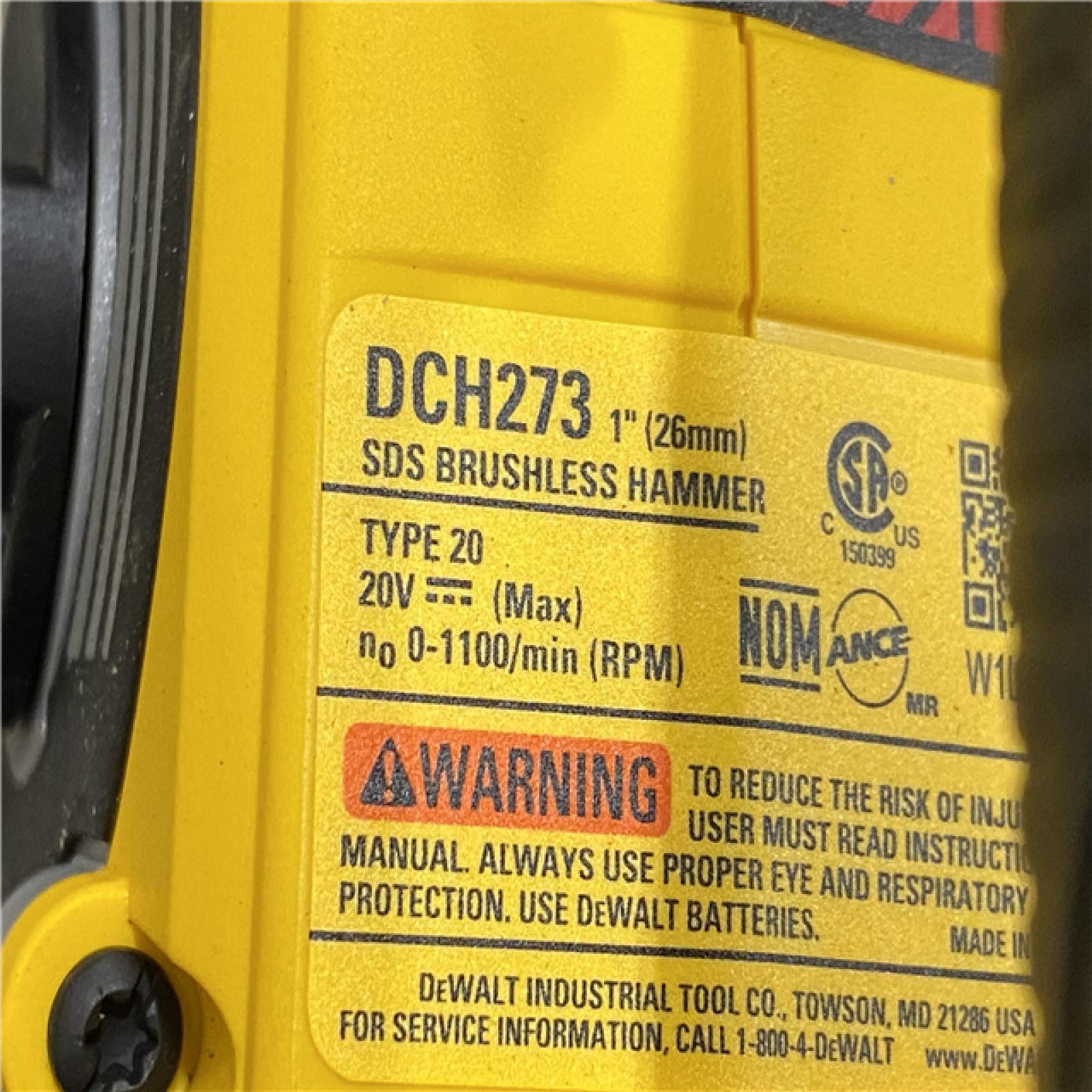 AS-IS DEWALT 20V MAX XR Cordless Brushless 1 in. SDS Plus L-Shape Rotary Hammer (Tool Only)