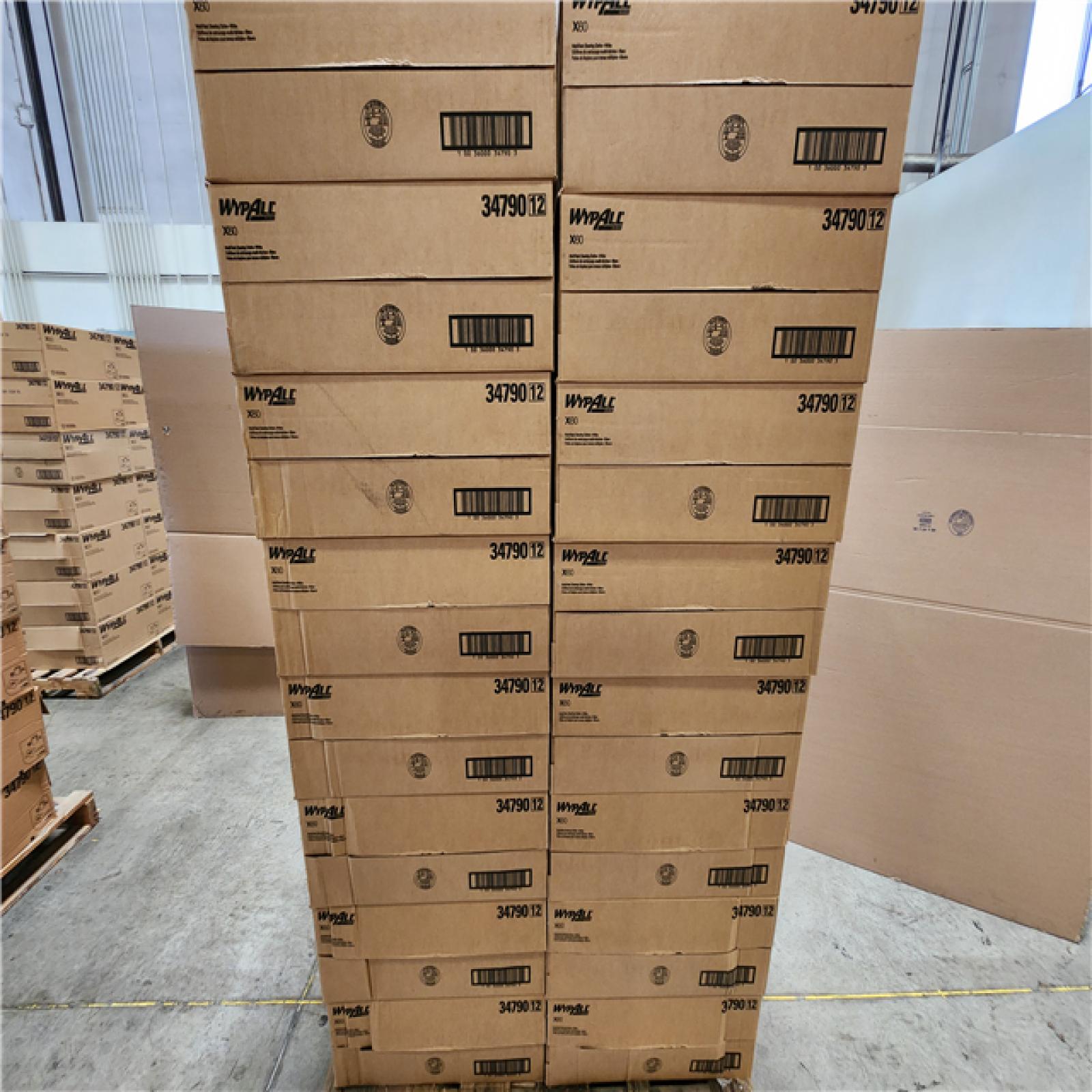 PHoenix Location NEW Wypall GeneralClean X60 Cloths Multi-Task Cleaning Wipes (34790), Strong and Absorbent Towels, White 126 Sheets Per Box Pallet (32-Boxes)