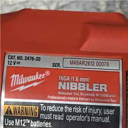 AS-IS Milwaukee FUEL 12-Volt Lithium-Ion Brushless Cordless 16-Gauge Variable Speed Nibbler (Tool-Only)