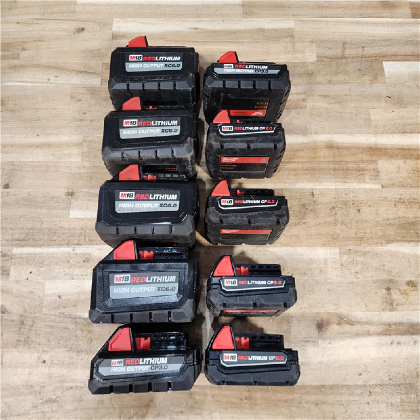 HOUSTON LOCATION - AS-IS MILWAUKEE BATTERY PACK QTY - 10