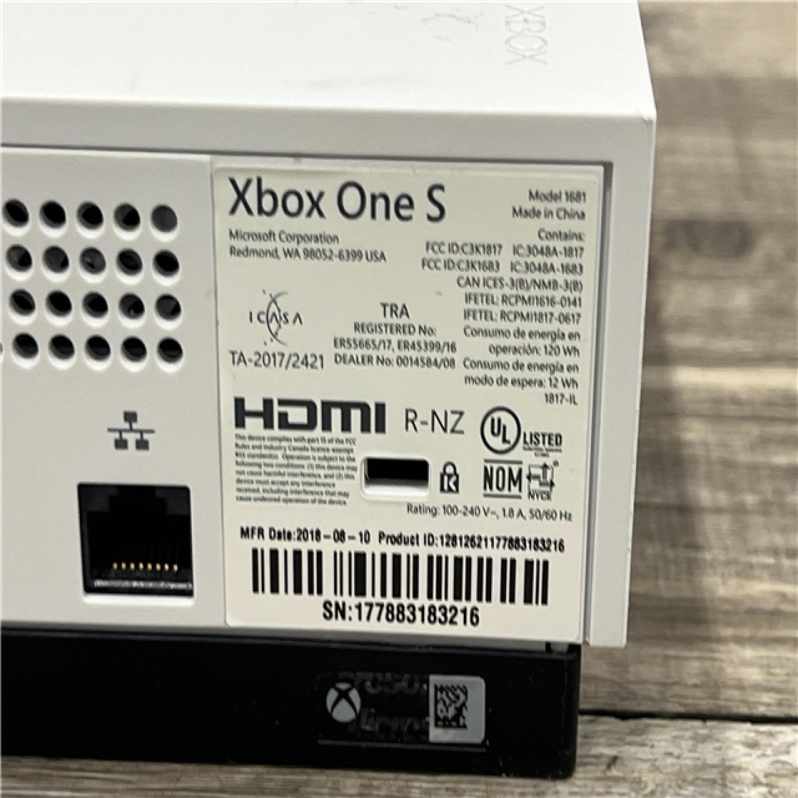 AS-IS Microsoft Xbox One S 1TB Console White
