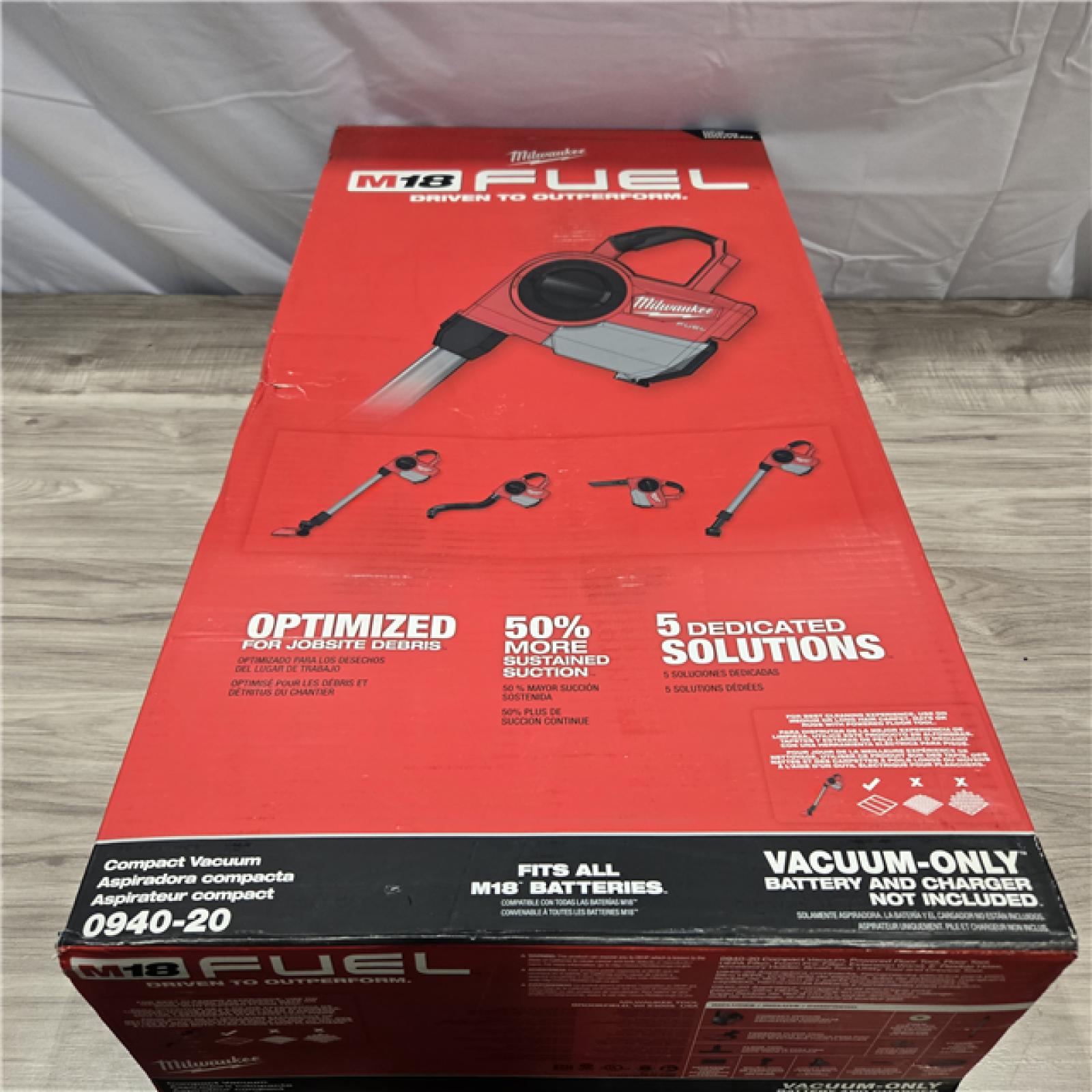 NEW! - Milwaukee FUEL 18V 0940-20 Cordless Compact Vacuum (Tool-Only)