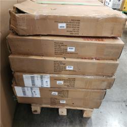 Phoenix CALHOME 48 in. x 80 in. Mirror White Steel Frame Interior Closet Sliding Door with White Trim and Hardware Kit Pallet (6-Mirrors)