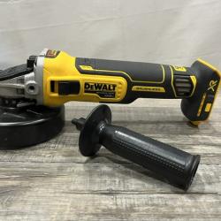 AS-IS DEWALT 20V MAX XR Cordless Brushless 4.5 in. Slide Switch Small Angle Grinder with Kickback Brake (Tool Only)