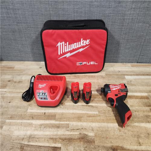 HOUSTON LOCATION - AS - IS Milwaukee FUEL 12V Lithium-Ion Brushless Cordless 1/4 in. Hex Impact Driver Kit