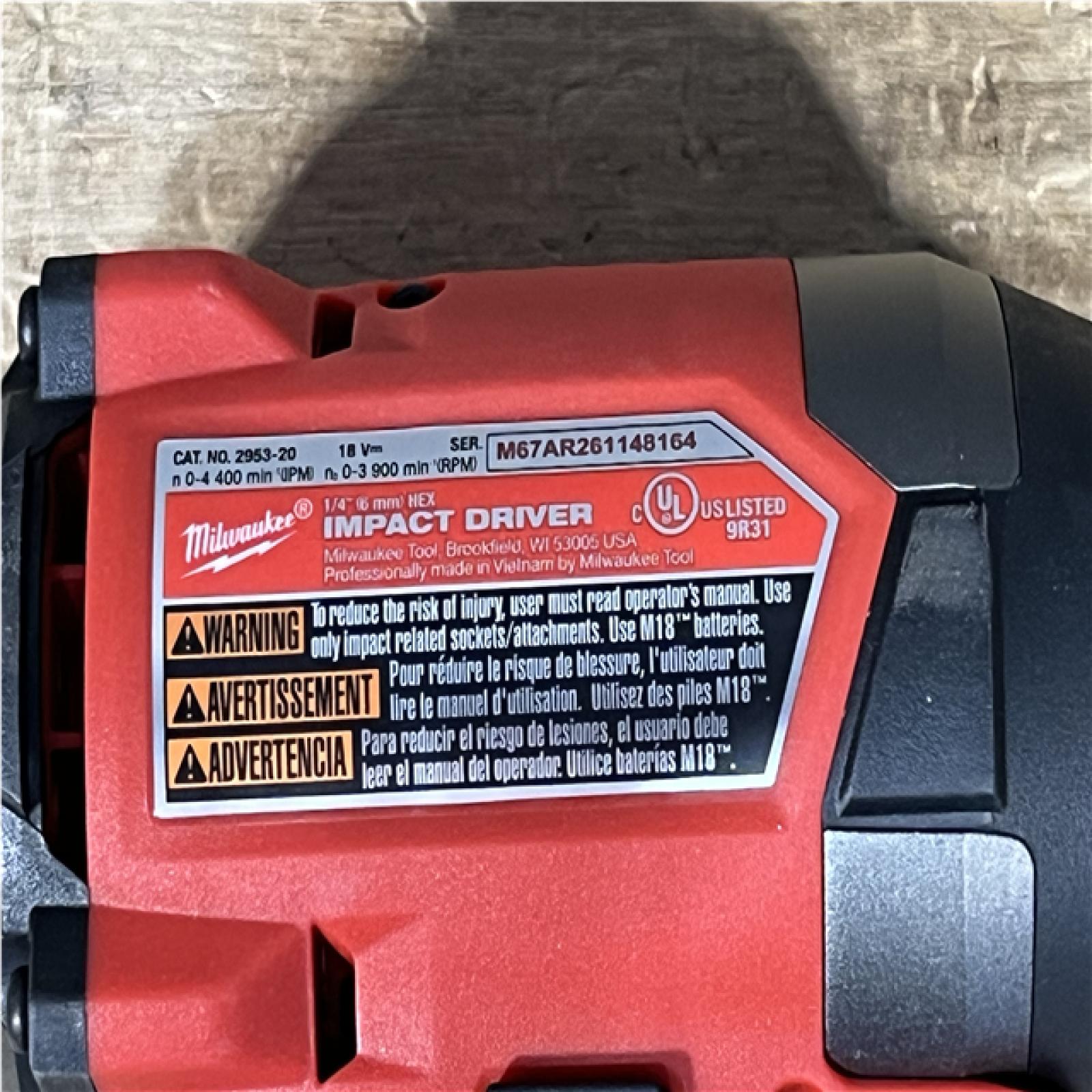 Houston Location AS-IS Milwaukee FUEL 18V Lithium-Ion Brushless Cordless 1/4 in. Hex Impact Driver (Tool-Only)